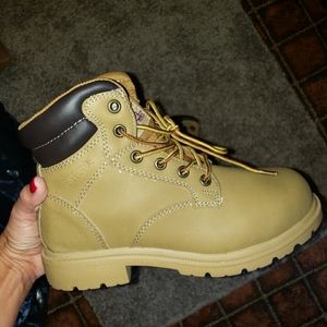 Tan Steel toe construction boot - Brahma brand